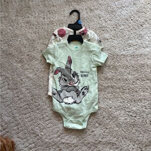 Disney Baby Mint Green Snuggle Bunny Bodysuit